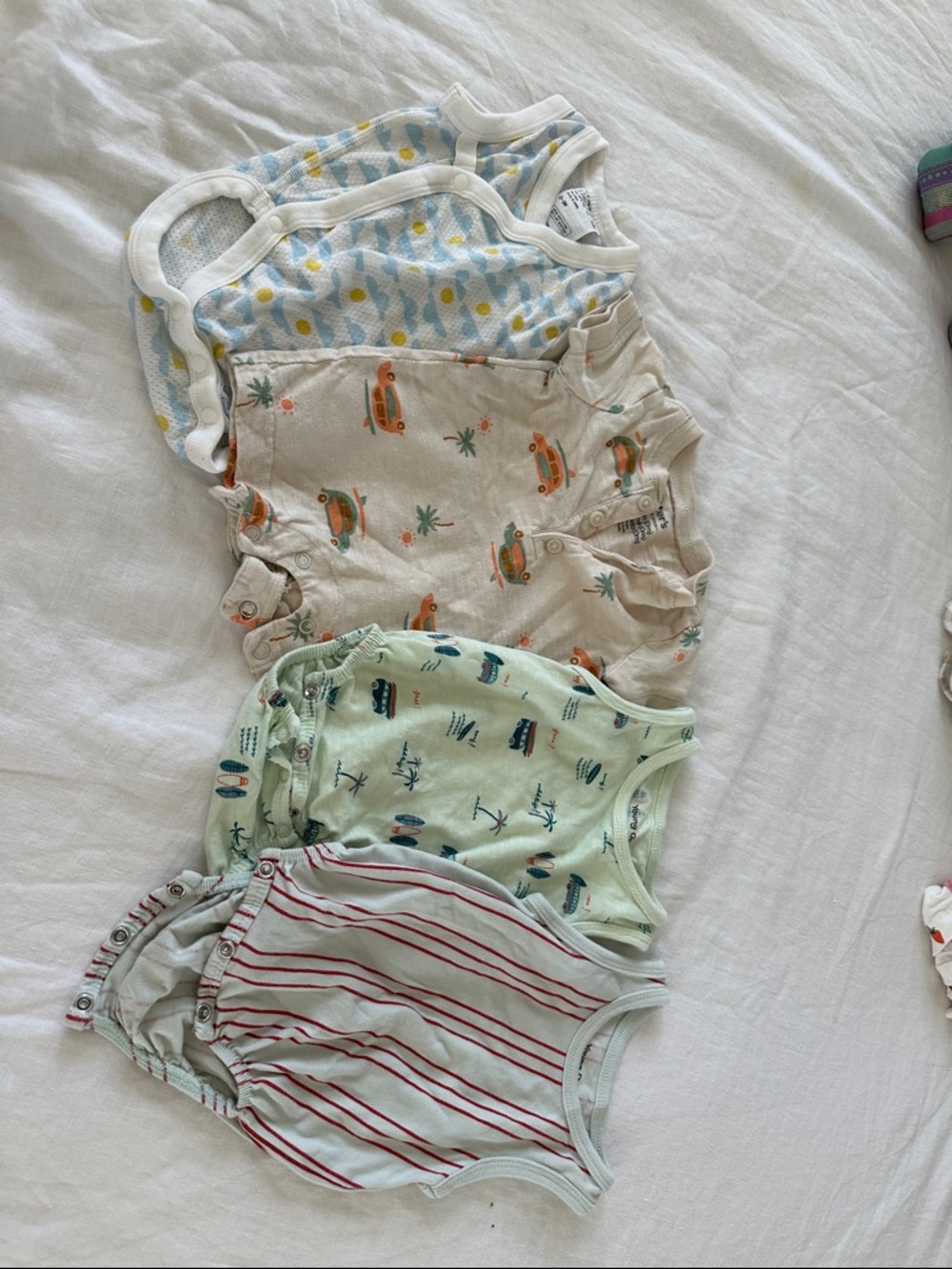 Baby organic cotton boys romper bundle